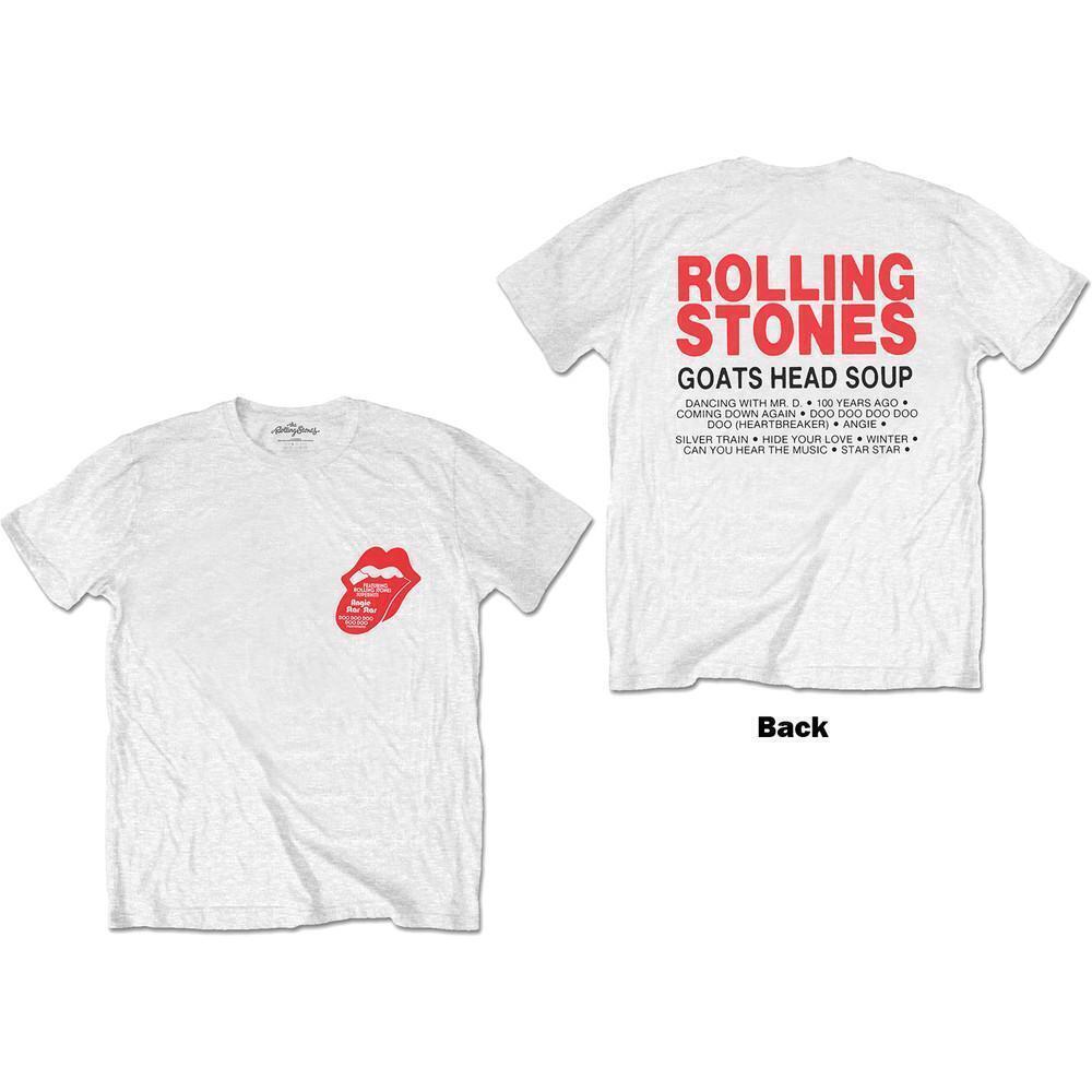 The Rolling Stones Unisex T Shirt Goat Head Soup Tracklist Back Print 2 Sided